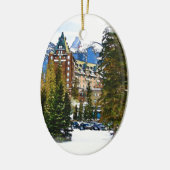 Rocky Mountain Castle - Banff Canada Keramisch Ornament (Links)