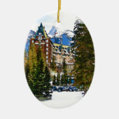 Rocky Mountain Castle - Banff Canada Keramisch Ornament (Voorkant)