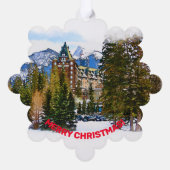 Rocky Mountain Castle - Banff Canada Ornament Kaart (Achterkant)