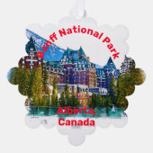 Rocky Mountain Castle - Banff Canada Ornament Kaart (Voorkant)