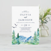 Rocky Mountain Casual Destination Wedding Kaart (Staand voorkant)