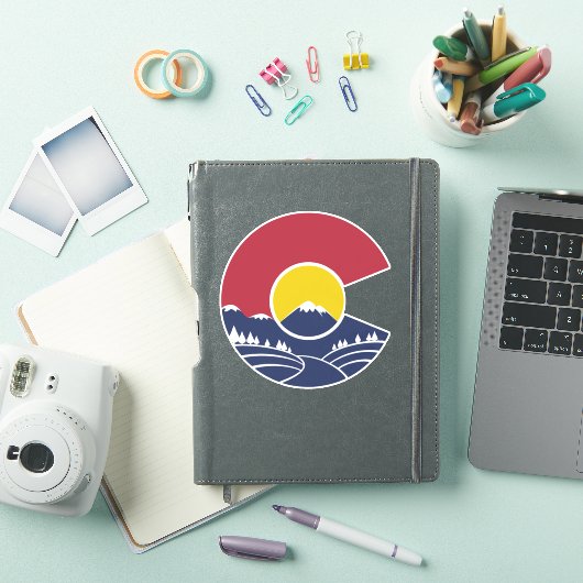 Rocky Mountain Colorado C Custom Cut Sticker (iPad Cover)