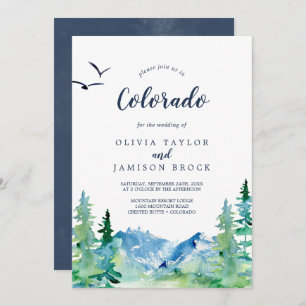 Rocky Mountain Colorado Destination Wedding Kaart