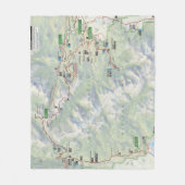 Rocky Mountain (Colorado)-plattegrond Fleece Deken (Voorkant)