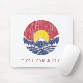  Rocky Mountain Colorado Sunset Logo Muismat (Met muis)