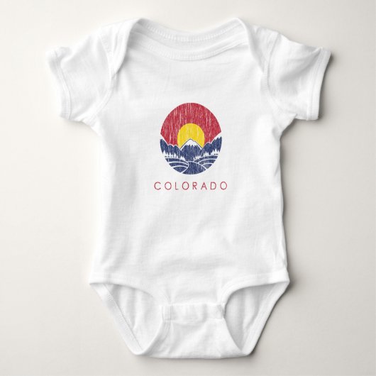  Rocky Mountain Colorado Sunset Logo Romper (Voorkant)