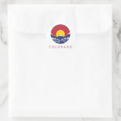 Rocky Mountain Colorado Sunset Logo Ronde Sticker (Tas)