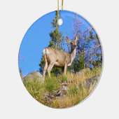 Rocky Mountain Deer Keramisch Ornament (Links)
