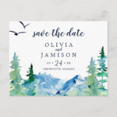 Rocky Mountain Destination Save the Date Briefkaar Uitnodiging Briefkaart (Voorkant)