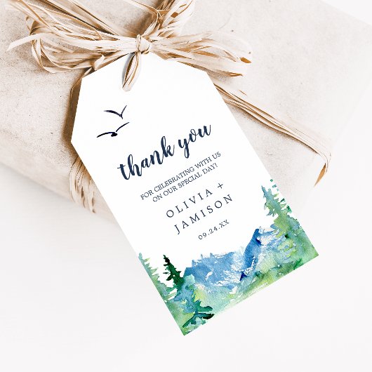 Rocky Mountain Destination Wedding Dank je wel Cadeaulabel