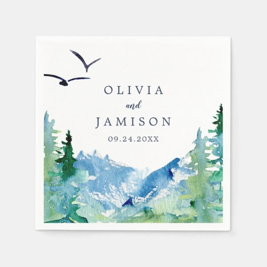 Rocky Mountain Destination Wedding Servet (Voorkant)