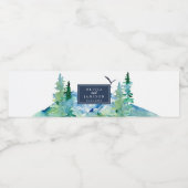 Rocky Mountain Destination Wedding Waterfles Etiket (Enkel label)