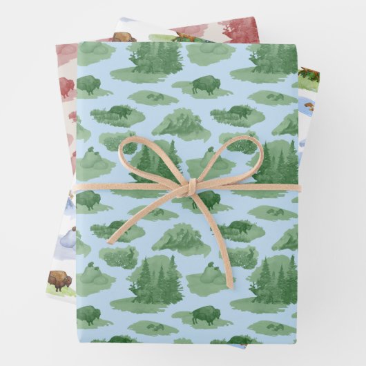 Rocky Mountain Dieren Toile  Inpakpapier Vel (In situ)