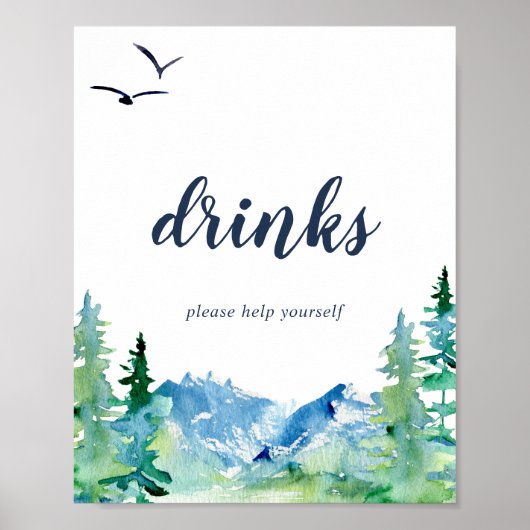 Rocky Mountain Drinken Bord Poster (Voorkant)