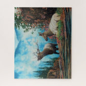 Rocky Mountain Elk, bull elelandtaping Legpuzzel (Verticaal)