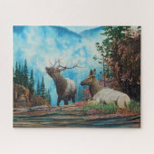 Rocky Mountain Elk, bull elelandtaping Legpuzzel (Horizontaal)