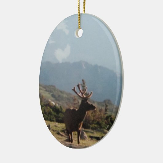 Rocky Mountain Elk Ceramic Ornament (Links)