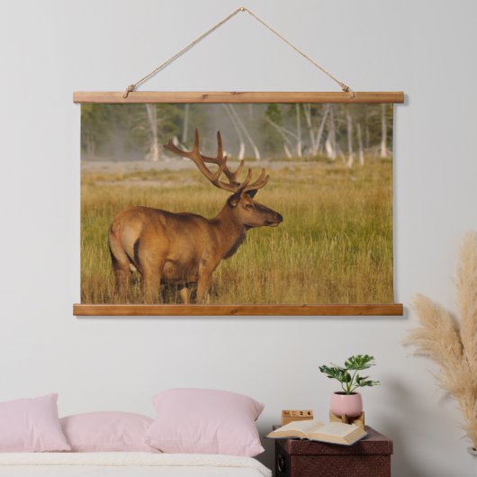 Rocky Mountain Elk | Nationaal Park Yellowstone Hangend Wandkleed (Slaapkamer)