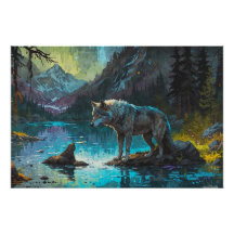 Rocky Mountain Grey Wolf Art