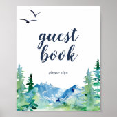 Rocky Mountain Guest Book Sign Poster (Voorkant)