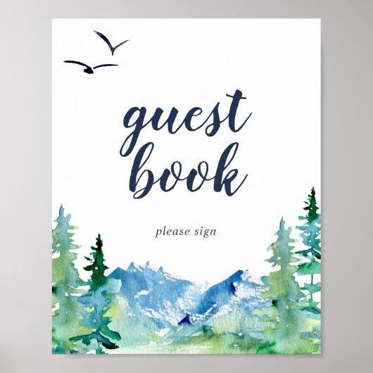Rocky Mountain Guest Book Sign Poster (Voorkant)