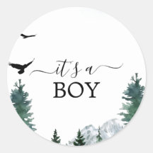 Rocky Mountain Het Is Een Jongen Baby Shower Stick