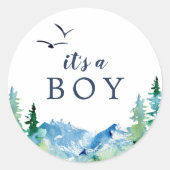 Rocky Mountain Het is een Sticker van het Baby sho (Voorkant)