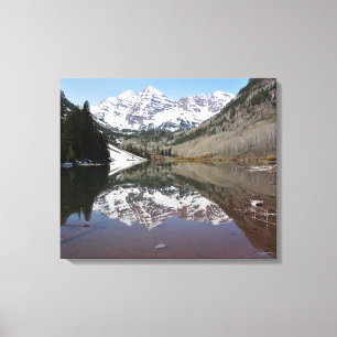Rocky Mountain High Colorado Maroon Bells Canvas Afdruk