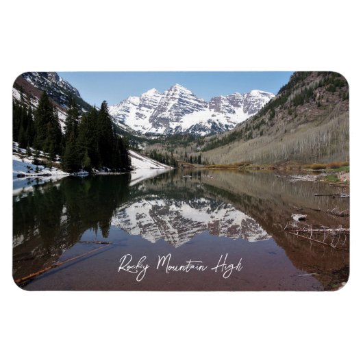 Rocky Mountain High Maroon Bells Aspen Colorado Magneet (Horizontaal)
