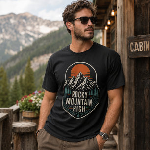 Rocky Mountain High Sunset Pines Outdoor Wandelen T-shirt