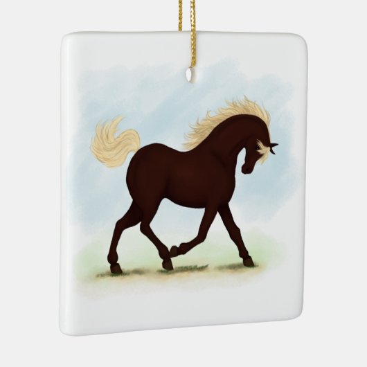 Rocky Mountain Horse Equestrian Keramisch Ornament (Rechts)