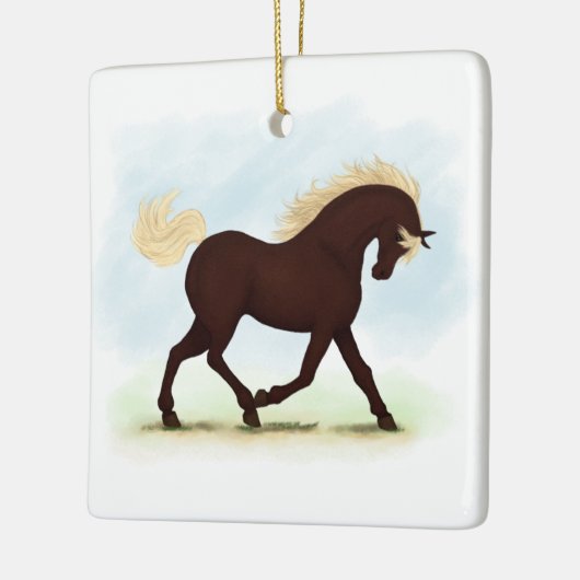 Rocky Mountain Horse Equestrian Keramisch Ornament (Links)