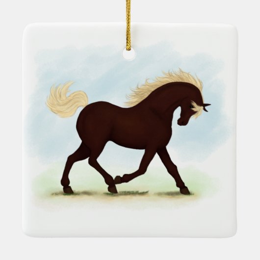 Rocky Mountain Horse Equestrian Keramisch Ornament (Achterkant)