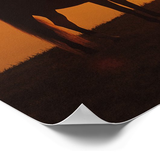 Rocky Mountain Horse in Sunset Poster (Hoek)