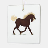Rocky Mountain Horse Persoonlijke Equine-kerst Keramisch Ornament (Links)