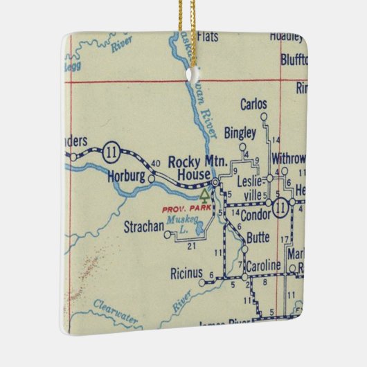 Rocky Mountain House AB  kaart Keramisch Ornament (Rechts)