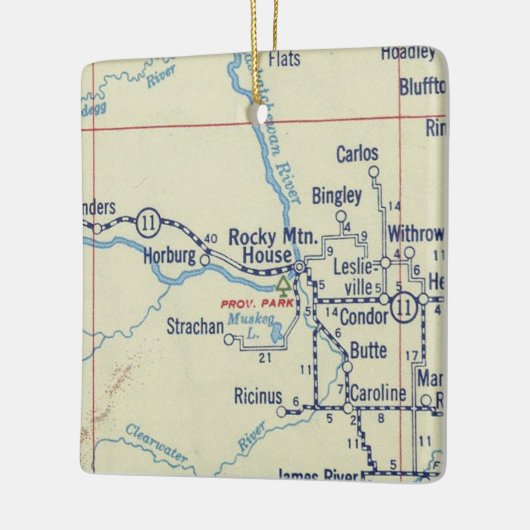 Rocky Mountain House AB  kaart Keramisch Ornament (Links)