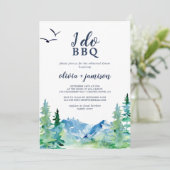 Rocky Mountain I Do BBQ Rehearsal Dinner Kaart (Staand voorkant)