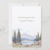 Rocky Mountain Idyll Save-the-Date uitnodiging (Achterkant)