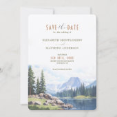 Rocky Mountain Idyll Save-the-Date uitnodiging (Voorkant)
