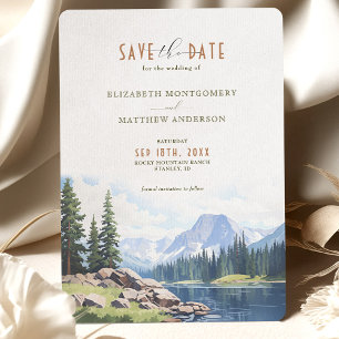 Rocky Mountain Idyll Save-the-Date uitnodiging