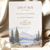 Rocky Mountain Idyll Save-the-Date uitnodiging