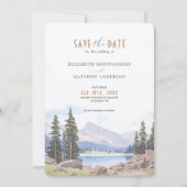 Rocky Mountain Idyll Save-the-Date uitnodiging (Voorkant)