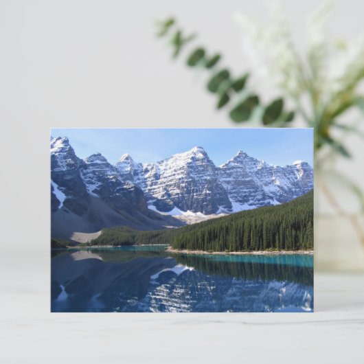 Rocky Mountain Lake Country Weddenschap RSVP-kaart RSVP Kaartje (Staand voorkant)