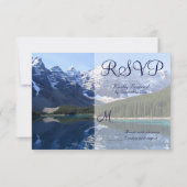 Rocky Mountain Lake Country Weddenschap RSVP-kaart RSVP Kaartje (Achterkant)