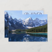 Rocky Mountain Lake Country Weddenschap RSVP-kaart RSVP Kaartje (Voorkant / Achterkant)