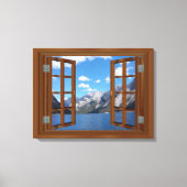 Rocky Mountain Lake Fab Window Canvas Afdruk (Voorkant)