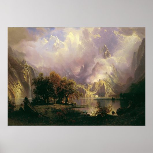 Rocky Mountain Landscape van Albert Bierstadt, 187 Poster (Voorkant)