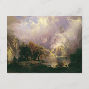 Rocky Mountain Landscape van Albert Bierstadt Briefkaart