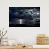 Rocky Mountain Lightning Storm Poster (Keuken)